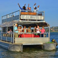 Enjoying a boat cruise in Murchison Falls NP