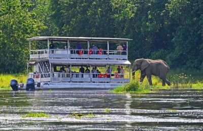 Comfortable, state-of-the-art river boats in Murchison Falls NP
