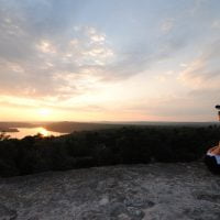 Maya-Trails-guatemala-Yaxha-temple-sunset